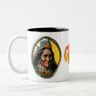 Apache leader Geronimo Two-Tone Coffee Mug