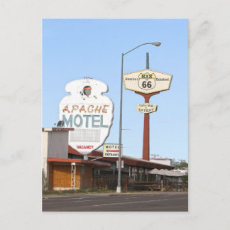Apache Motel Sign, Tucumcari, New Mexico Postcard