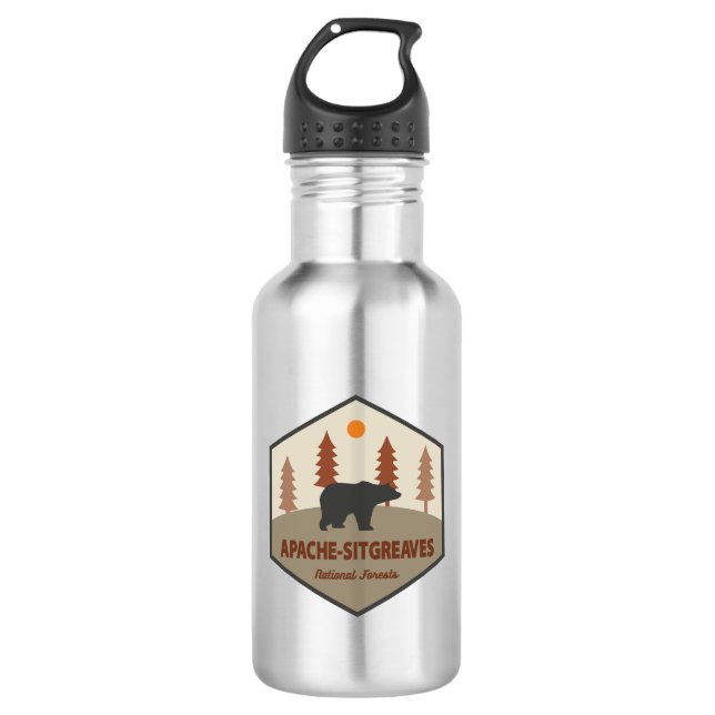 Apache-Sitgreaves National Forests Arizona Bear 532 Ml Water Bottle (Front)