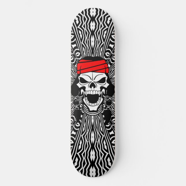 Apache Skull Trip Custom Pro Tribal Park Board Skateboard (Front)