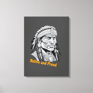 Apache Streched Canvas Print