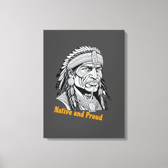 Apache Streched Canvas Print (Front)