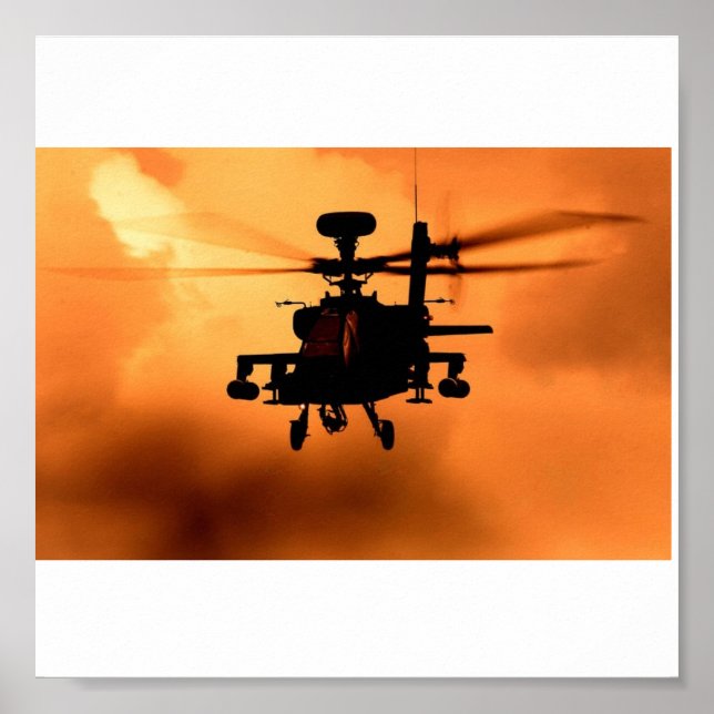 Apache Sunset Silhouette Poster (Front)