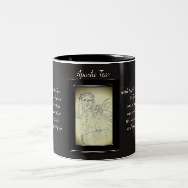 Apache Tear Crystal Fairy Two-Tone Coffee Mug (Center)