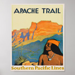 Apache Trail Vintage Travel Poster