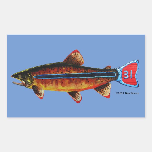 Apache Trout Mug Rectangular Sticker (Front)