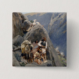 Apache Warriors: Ambush on American Cavalry 15 Cm Square Badge