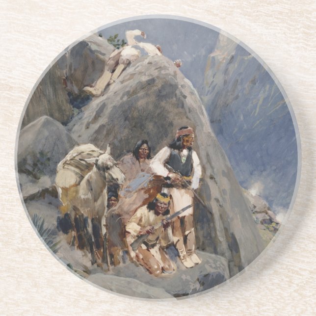 Apache Warriors: Ambush on American Cavalry Coaster (Front)