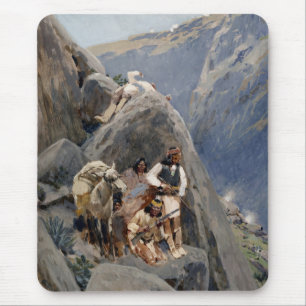 Apache Warriors: Ambush on American Cavalry Mouse Mat