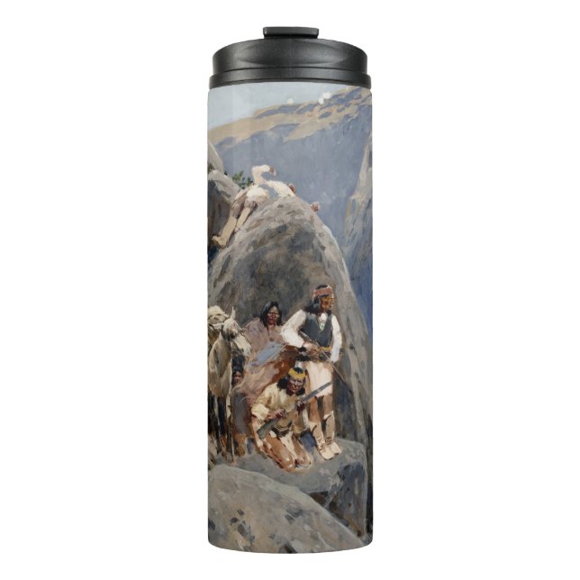 Apache Warriors: Ambush on American Cavalry Thermal Tumbler (Front)
