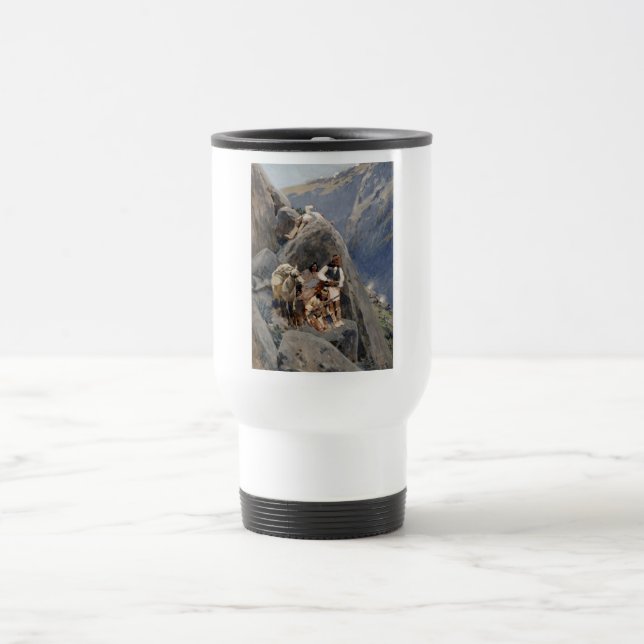 Apache Warriors: Ambush on American Cavalry Travel Mug (Center)
