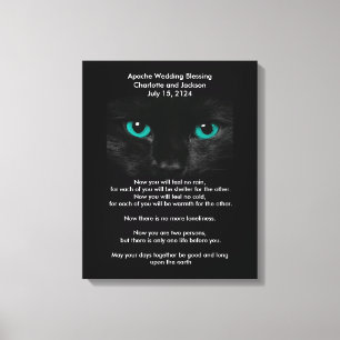 Apache Wedding Blessing Black Cat Canvas Print
