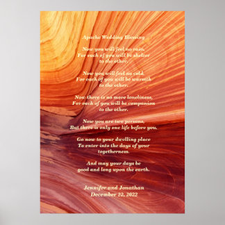 Apache Wedding Blessing Canyon Photo 20x28 Matte Poster