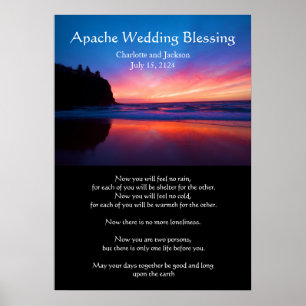 Apache Wedding Blessing ocean with a island Poster