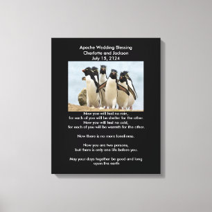 Apache Wedding Blessing Penguins Canvas Print