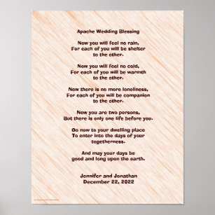 Native American Wedding Blessing Posters Prints Zazzle Uk