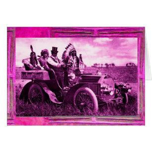 APACHES AND GERONIMO DRIVING A MOTOR CAR