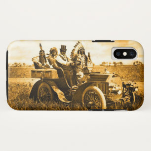 APACHES AND GERONIMO DRIVING A MOTOR CAR iPhone XS CASE