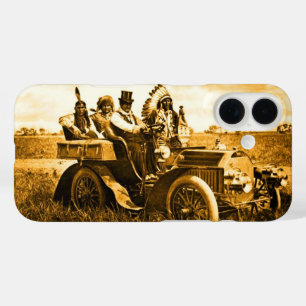 APACHES AND GERONIMO DRIVING A MOTOR CAR iPhone 16 CASE