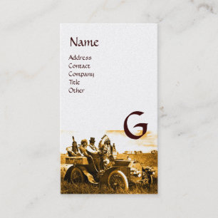 APACHES AND GERONIMO DRIVING A MOTOR CAR, Monogram Business Card