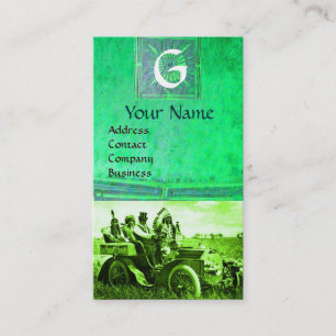 APACHES AND GERONIMO DRIVING A MOTOR CAR, Monogram Business Card