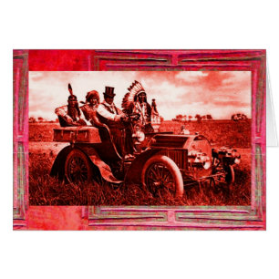 APACHES & GERONIMO DRIVING MOTOR CAR Father's Day