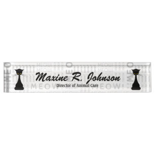 APAL: Black Cat Meow Custom Nameplate