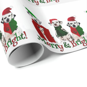 APAL - Dalmation Dogs Merry and Bright Wrapping Paper