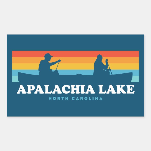 Apalachia Lake North Carolina Canoe Rectangular Sticker (Front)
