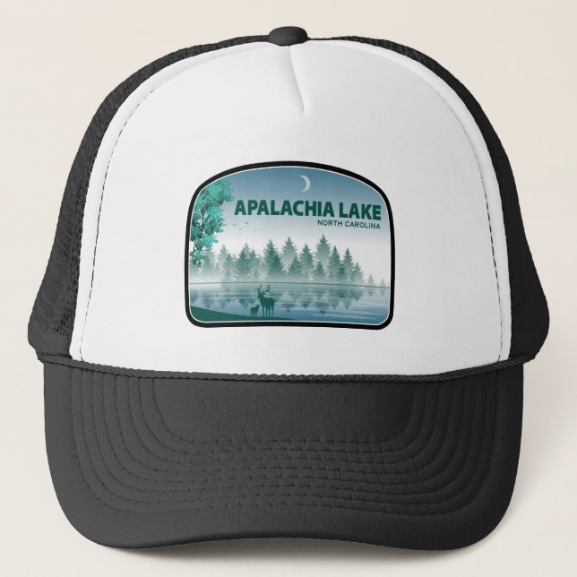 Apalachia Lake North Carolina Deer Trucker Hat (Front)