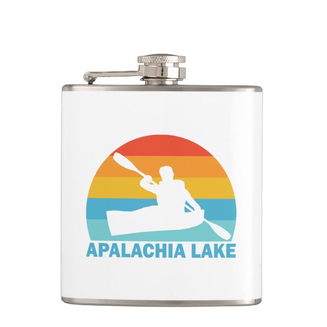 Apalachia Lake North Carolina Kayak Hip Flask (Front)
