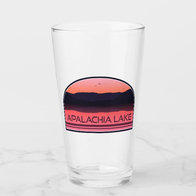 Apalachia Lake North Carolina Red Sunrise Glass (Front)