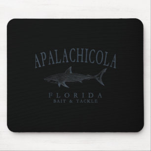 Apalachicola florida shark retro slate art fishing mouse mat