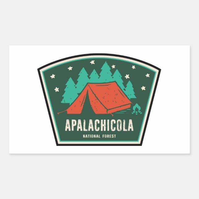 Apalachicola National Forest Camping Rectangular Sticker (Front)