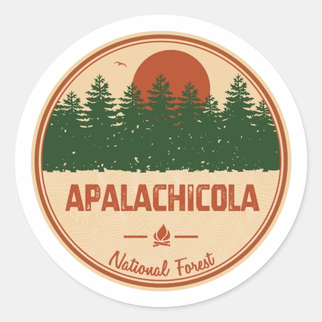 Apalachicola National Forest Classic Round Sticker (Front)