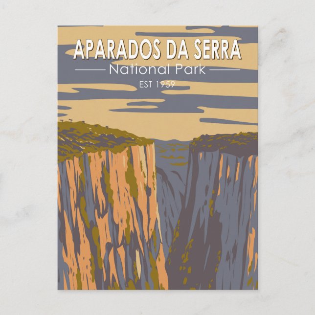 Aparados da Serra National Park Brazil Travel Art  Postcard (Front)