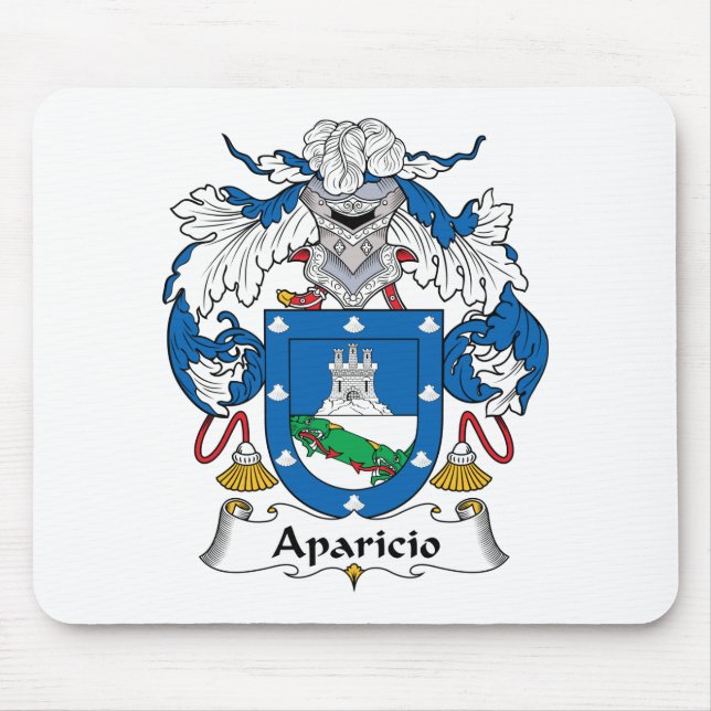 Aparicio Family Crest Mouse Mat (Front)