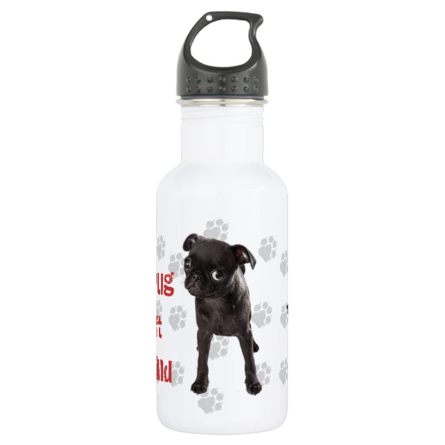 APARN No Pug Left Behind Aluminium 532 Ml Water Bottle (Front)