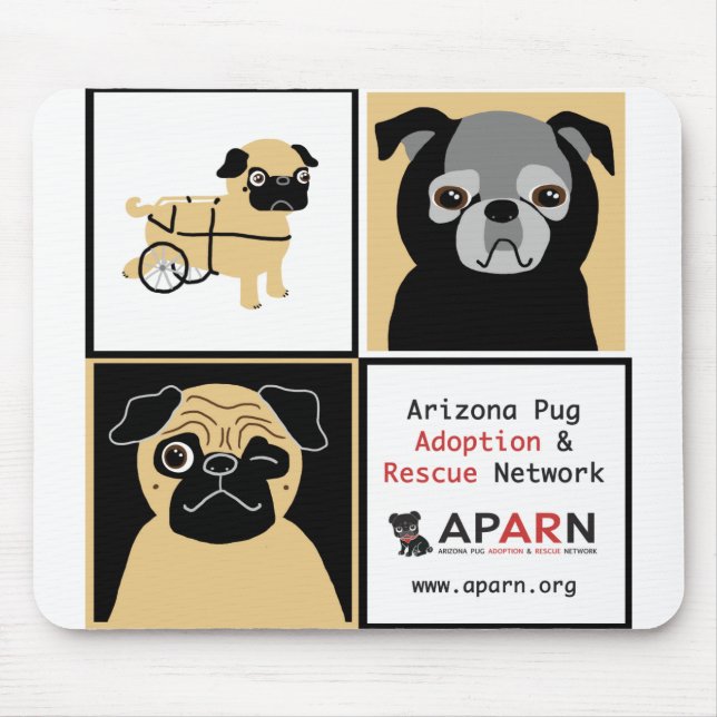 APARN Rescue Pugs Mousepad (Front)