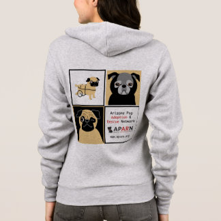 APARN Rescue Pugs Women's American Apparel Hoodie