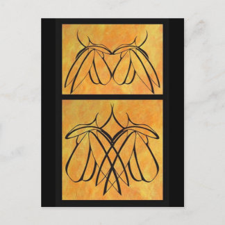Apart and Together Female Couple Tattoo Postcard
