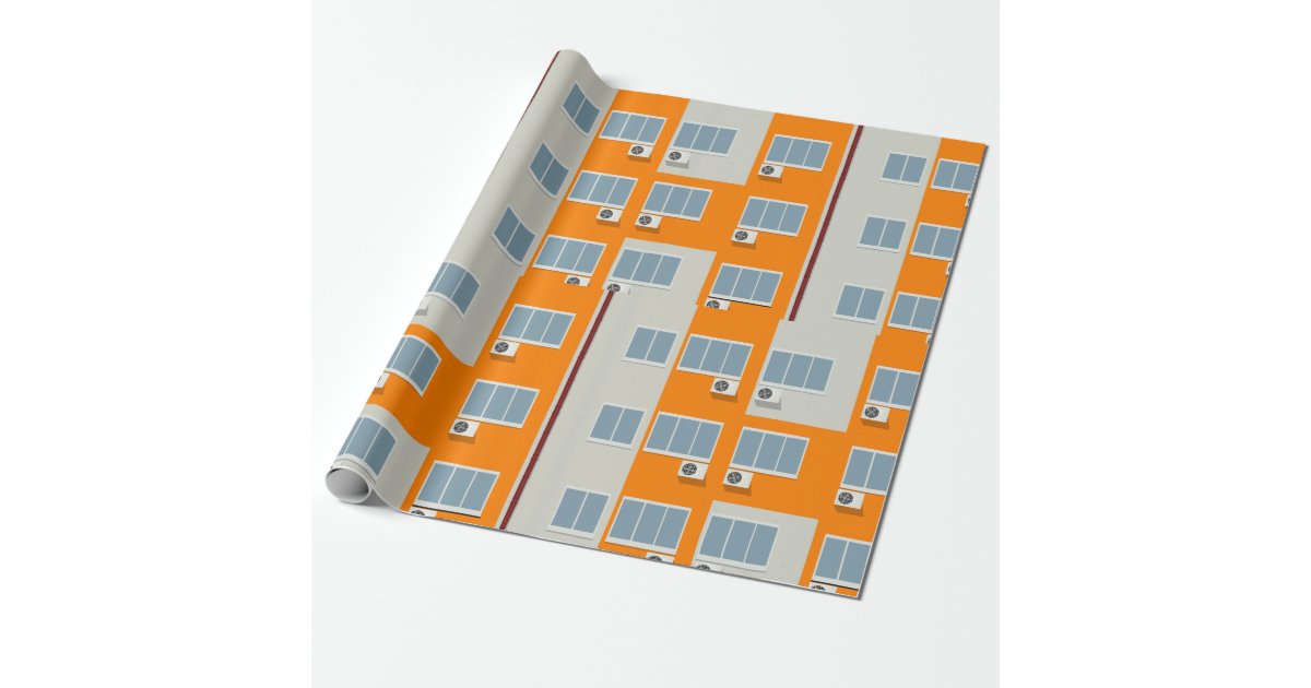 Apartment Building Wrapping Paper Zazzle