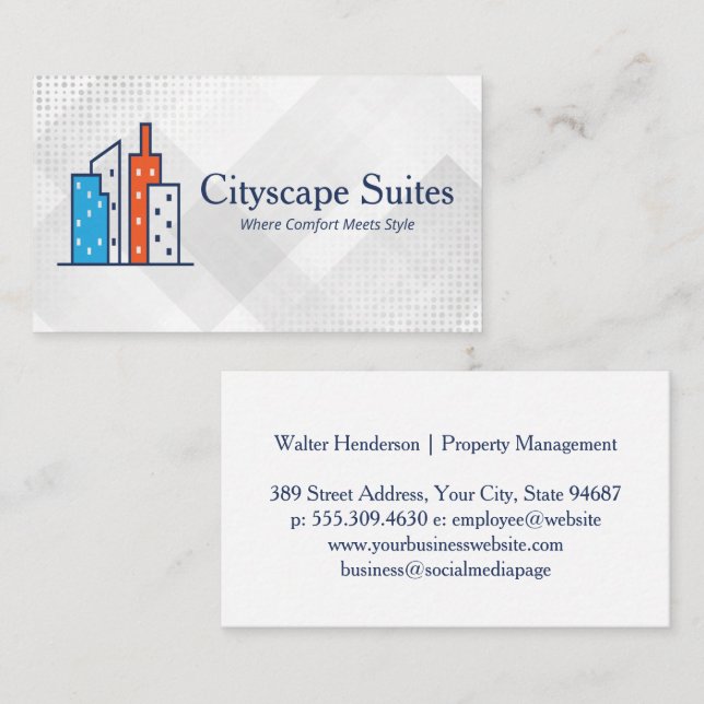 Apartment Buildings | Rental Properties Business Card (Front/Back)