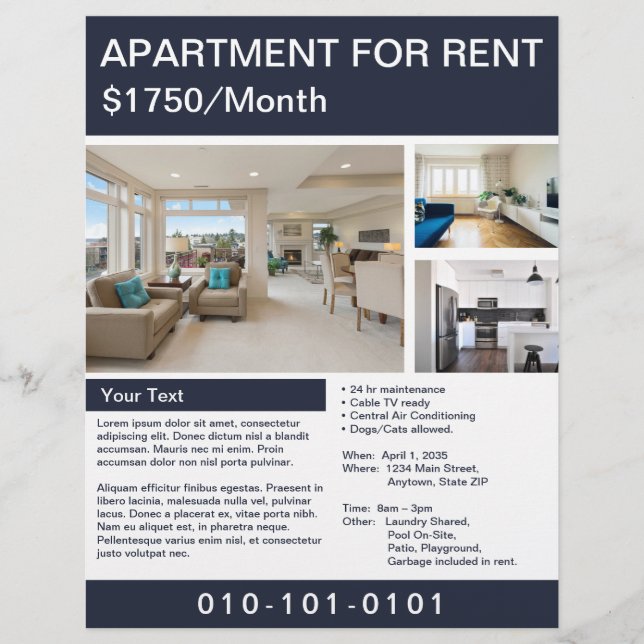 Apartment For Rent Flyer (Front)