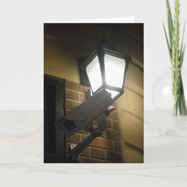 "Apartment Light & Security Camera" Birthday Card (Front)