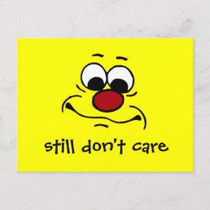 Apathetic Face Grumpey Postcard