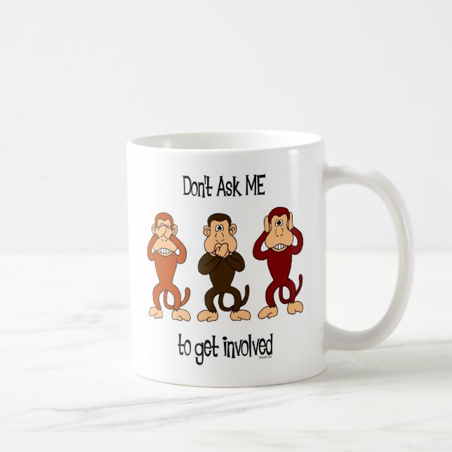 Apathetic Monkeys Coffee Mug (Right)