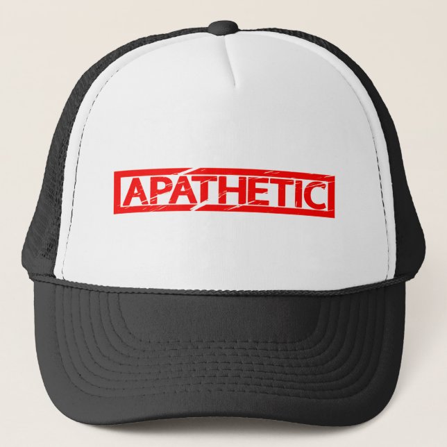 Apathetic Stamp Trucker Hat (Front)