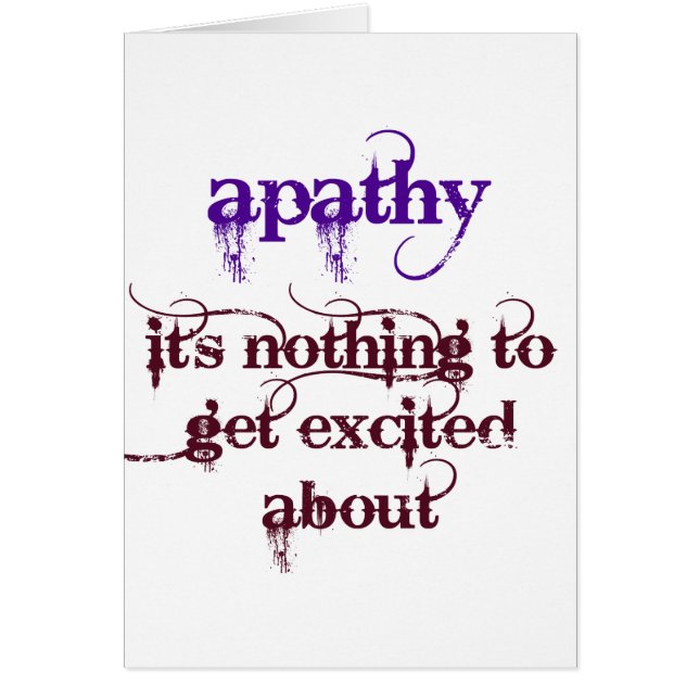 Apathy Humourous (Front)