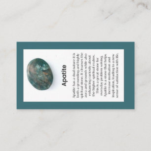 Apatite Crystal Meaning Jewellery Display Gemstone Business Card